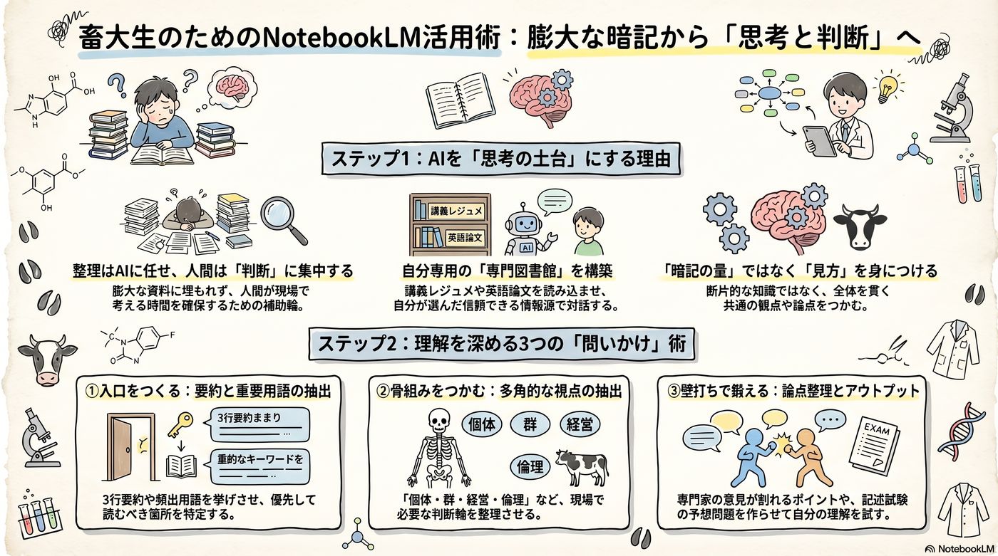 畜大生こそAIを学習補助に使う価値がある理由｜NotebookLMで学び方を変える